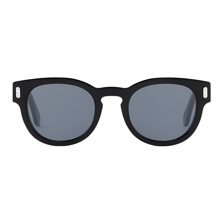 Louis Vuitton  Black Round Acetate Metal Frame Sunglasses. M2670U