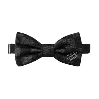Louis Vuitton Black Silk Logo Tie M94796