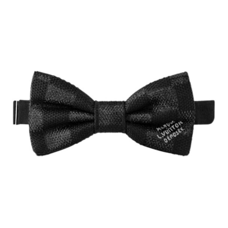 Order 路易威登 黑色絲質Logo領帶 M94796