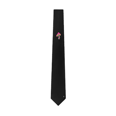 Louis Vuitton Black Silk Tie - Minimalist Casual Business Fashion MP3423