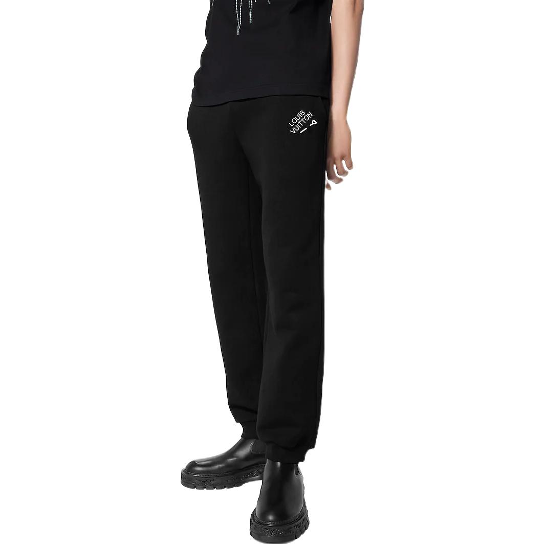 Purchase Louis Vuitton  Black Solid Color Knit Jogger Sweatpants 1AATR5