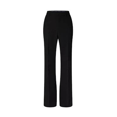LOUIS VUITTON Black Solid Color Zipper Side Pocket Casual Pants 1AFJ18