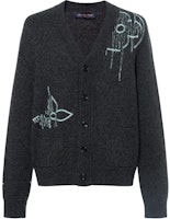 LOUIS VUITTON Black Solid Embroidered Knit Long Sleeve Sweater. 1AAT4U LOUIS VUITTON Black Solid Embroidered Knit Long Sleeve Sweater. 1AAT4U