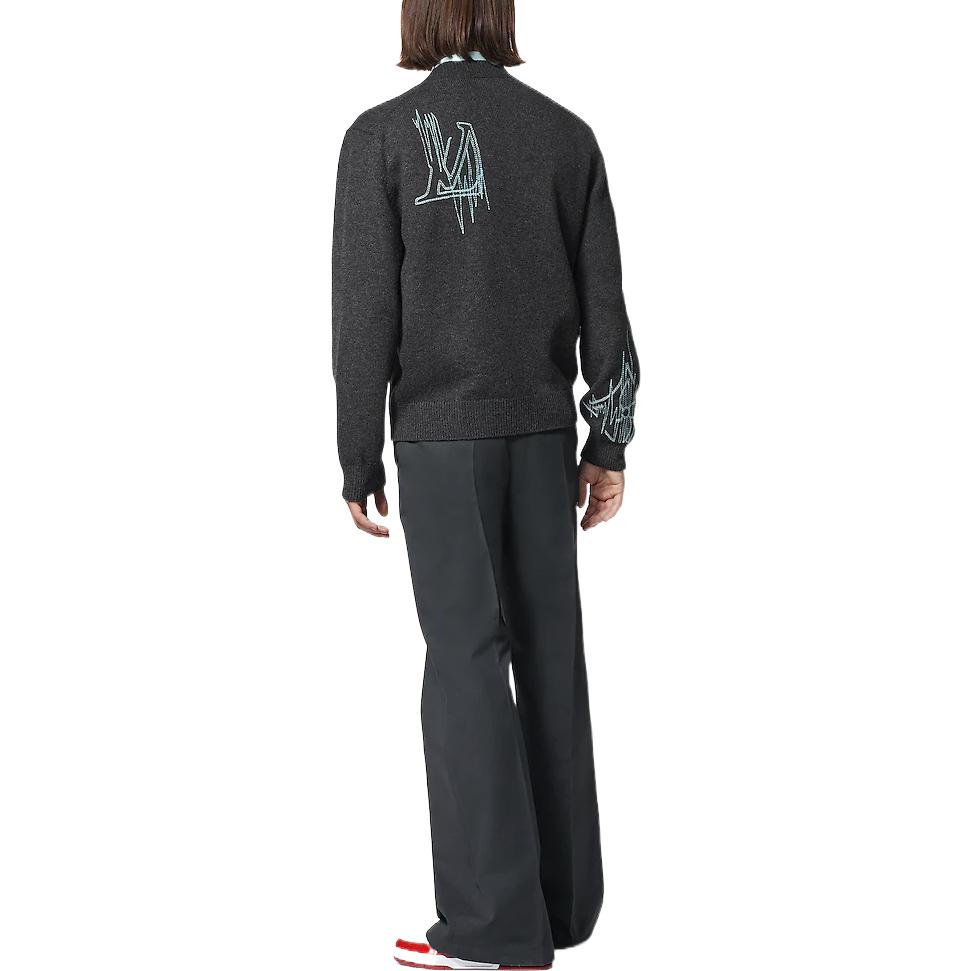 Shop 루이비통 블랙 자수 니트 긴소매 스웨터. 1AAT4U