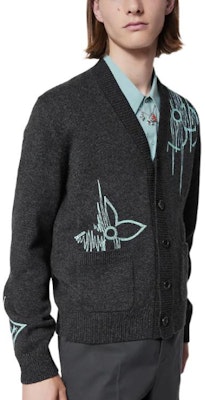 루이비통 블랙 자수 니트 긴소매 스웨터. 1AAT4U Purchase 루이비통 블랙 자수 니트 긴소매 스웨터. 1AAT4U