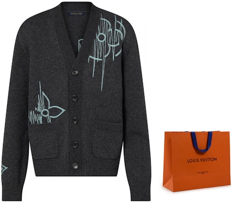 루이비통 블랙 자수 니트 긴소매 스웨터. 1AAT4U Cheap 루이비통 블랙 자수 니트 긴소매 스웨터. 1AAT4U