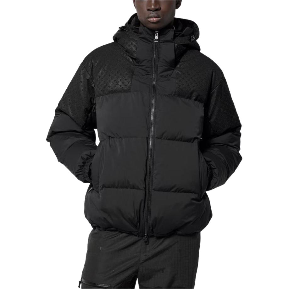 Details for LOUIS VUITTON Jaket Hoodie Hitam Solid dengan Resleting. 1AFA34