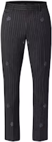 LOUIS VUITTON Black Striped Mid-Rise Straight-Leg Casual Pants. 1AA5BE LOUIS VUITTON Black Striped Mid-Rise Straight-Leg Casual Pants. 1AA5BE