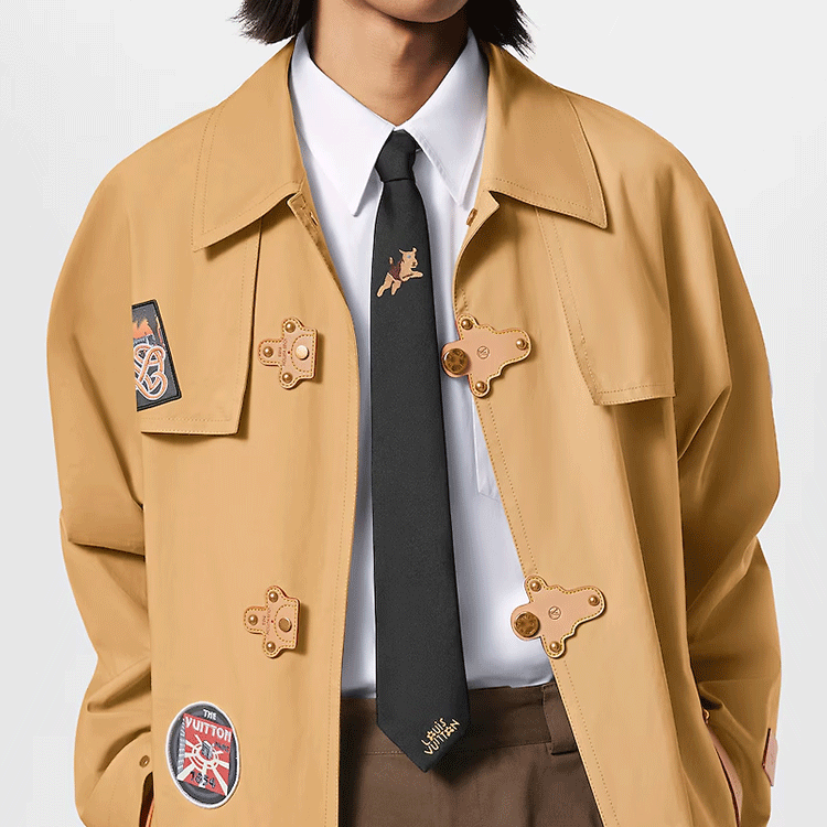 Lookbook Louis Vuitton Tali Leher Hitam Corak Anjing. m79824