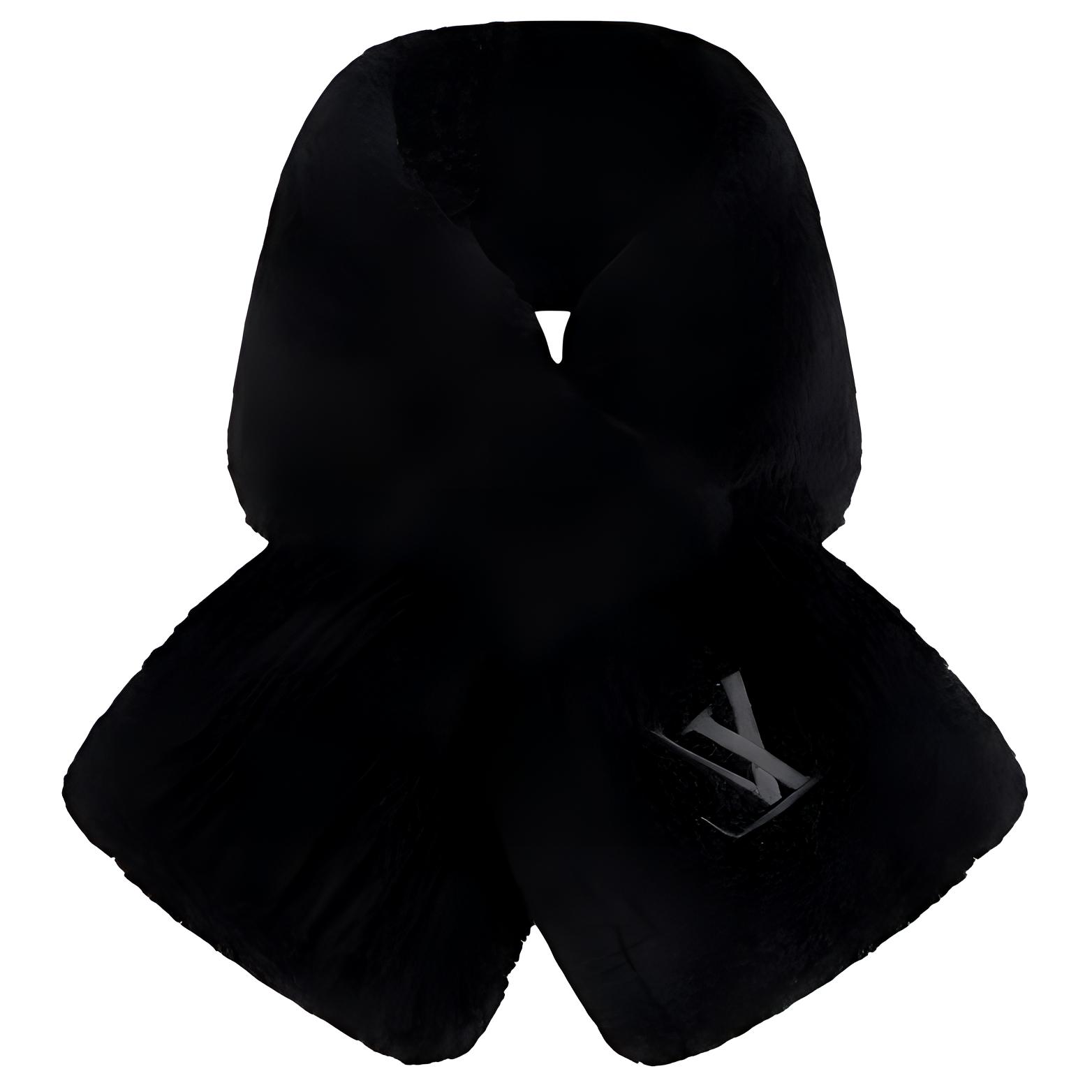 LOUIS VUITTON  Black Wool Knit Logo Scarf M90804 圖 3