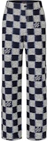 LOUIS VUITTON Blue Button Jacquard Loose Straight Cargo Pants 1AFASB LOUIS VUITTON Blue Button Jacquard Loose Straight Cargo Pants 1AFASB