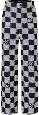 루이비통 블루 버튼 자카드 루즈 스트레이트 카고 팬츠 1AFASB Order 루이비통 블루 버튼 자카드 루즈 스트레이트 카고 팬츠 1AFASB