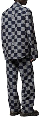 루이비통 블루 버튼 자카드 루즈 스트레이트 카고 팬츠 1AFASB Shop 루이비통 블루 버튼 자카드 루즈 스트레이트 카고 팬츠 1AFASB