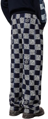 루이비통 블루 버튼 자카드 루즈 스트레이트 카고 팬츠 1AFASB Sizing 루이비통 블루 버튼 자카드 루즈 스트레이트 카고 팬츠 1AFASB