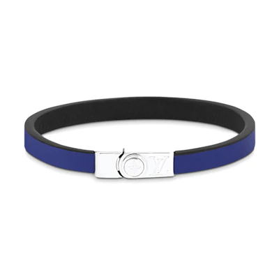 Louis Vuitton Blue Leather Bracelet - Minimalist Casual Fashion M8081E