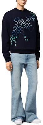 LOUIS VUITTON 藍色Logo印花修身長袖圓領衛衣 1AFVBA Lookbook LOUIS VUITTON 藍色Logo印花修身長袖圓領衛衣 1AFVBA