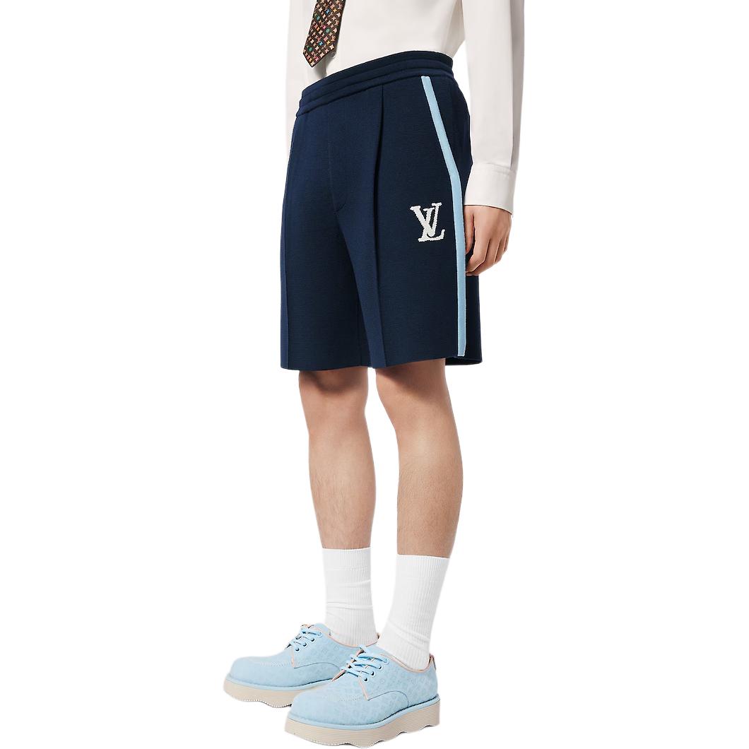Lookbook LOUIS VUITTON Shorts Casual Azul de Logo Estampado Cintura Alta Ajuste Suelto. 1AFPXN