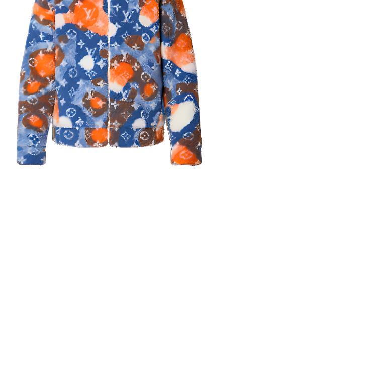 Sizing Chaqueta de Terciopelo Azul Monogram Louis Vuitton. 1AAU8L