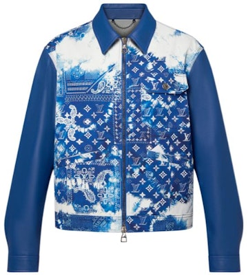 路易威登 蓝色Monogram佩斯利印花夹克附Logo细节 1AA7DU Order 路易威登 蓝色Monogram佩斯利印花夹克附Logo细节 1AA7DU