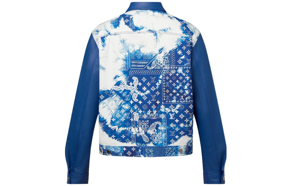 Lookbook 路易威登 蓝色Monogram佩斯利印花夹克附Logo细节 1AA7DU