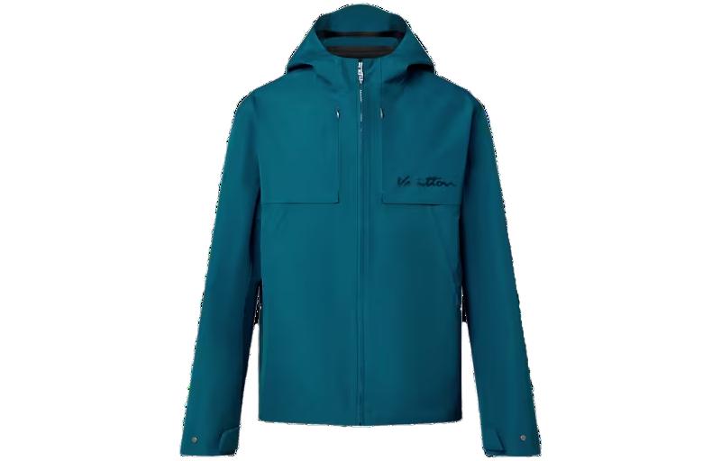 Louis Vuitton  Blue Monogram Print Zip-Up Hoodie Jacket. 1AF942