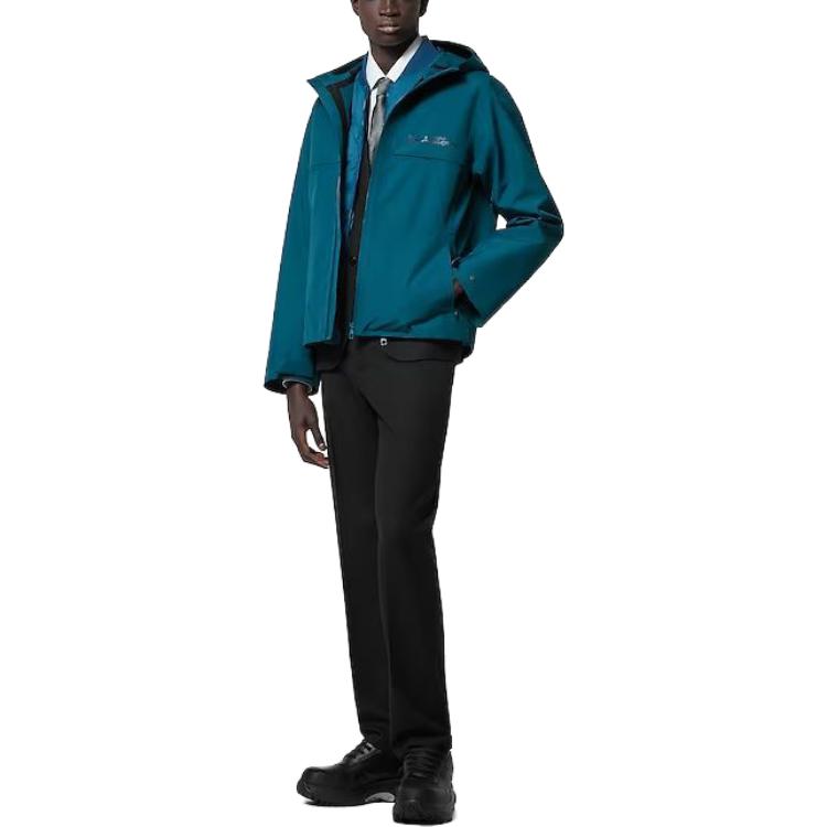 Lookbook Louis Vuitton  Blue Monogram Print Zip-Up Hoodie Jacket. 1AF942