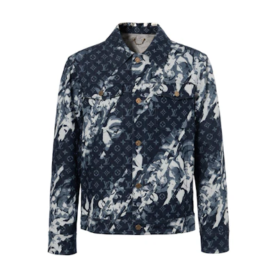 LOUIS VUITTON Blue Monogram Single-Breasted Jacket 1AF747