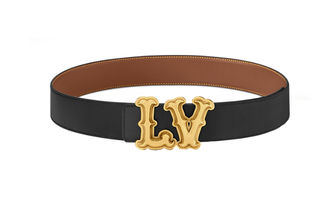 LOUIS VUITTON  Brown Leather Belt with Logo Detail 4CM Width. M8468T 圖 3