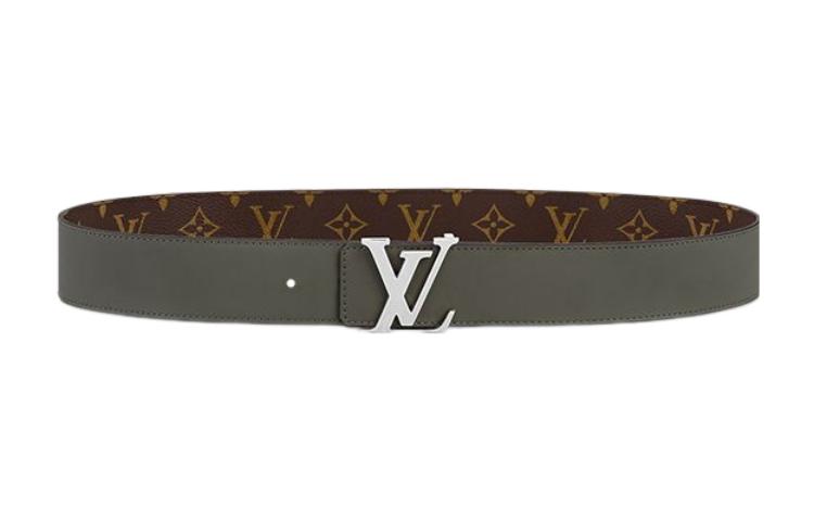 Lookbook Cinturón de cuero marrón LOUIS VUITTON con logo estampado, 4cm ancho. M0613U