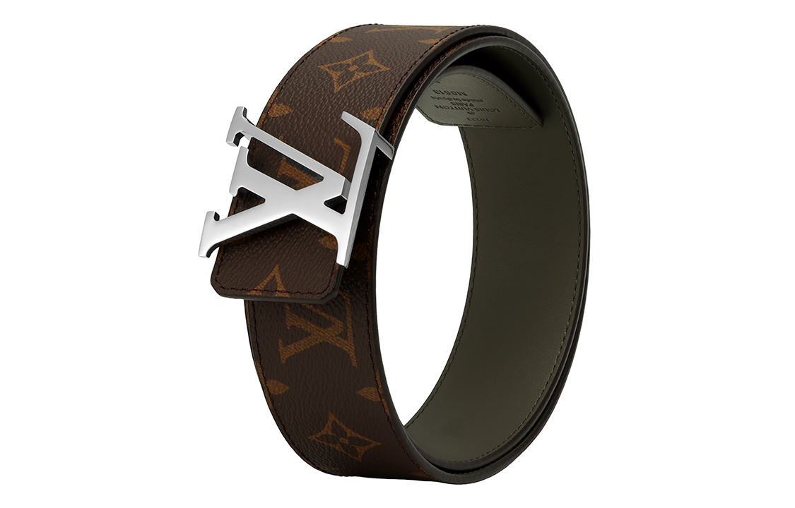 Details for Cinturón de cuero marrón LOUIS VUITTON con logo estampado, 4cm ancho. M0613U