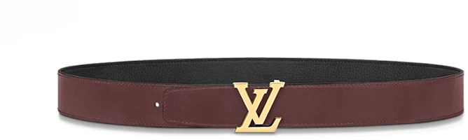 Lookbook LOUIS VUITTON Brown Leather Logo Buckle Belt 3.5CM Wide. M8205T