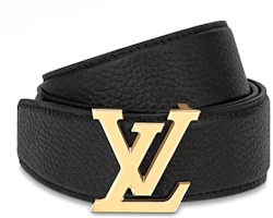 Shop LOUIS VUITTON Brown Leather Logo Buckle Belt 3.5CM Wide. M8205T