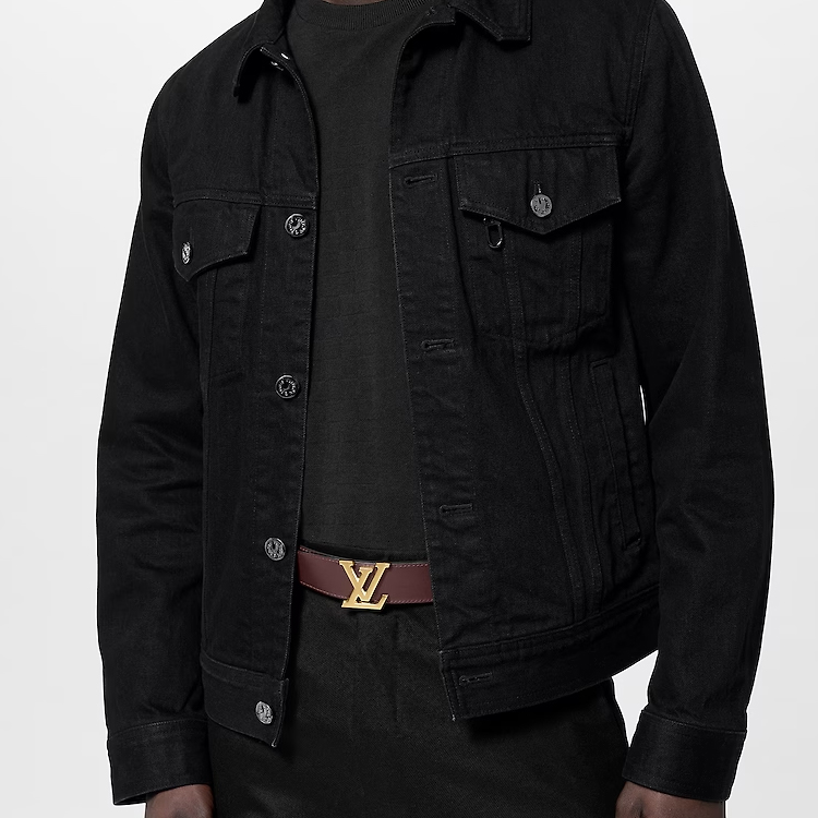 Purchase 路易威登 棕色皮革標誌扣皮帶 3.5CM寬 M8205T