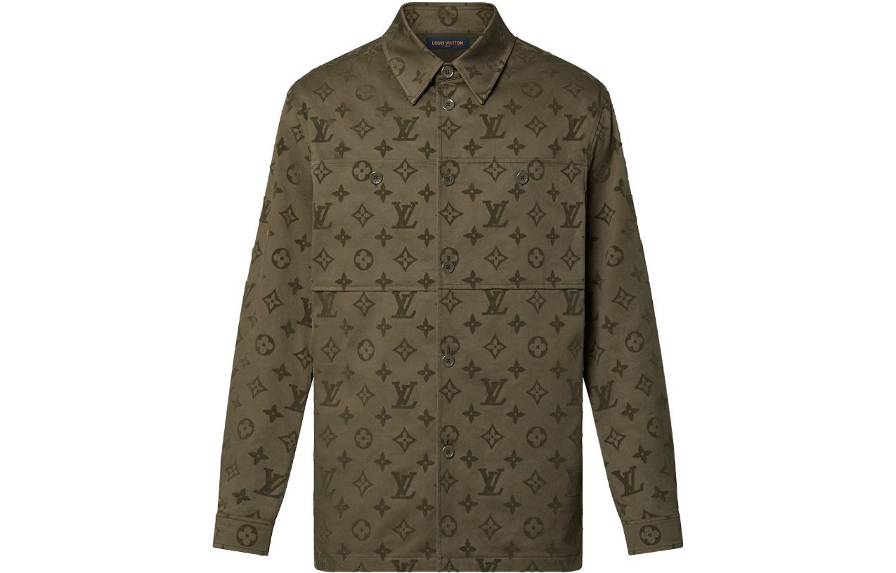 LOUIS VUITTON  Brown Logo Print Long-Sleeve Shirt 1ABNP8