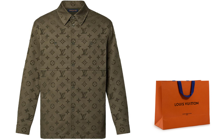 LOUIS VUITTON  Brown Logo Print Long-Sleeve Shirt 1ABNP8 圖 3