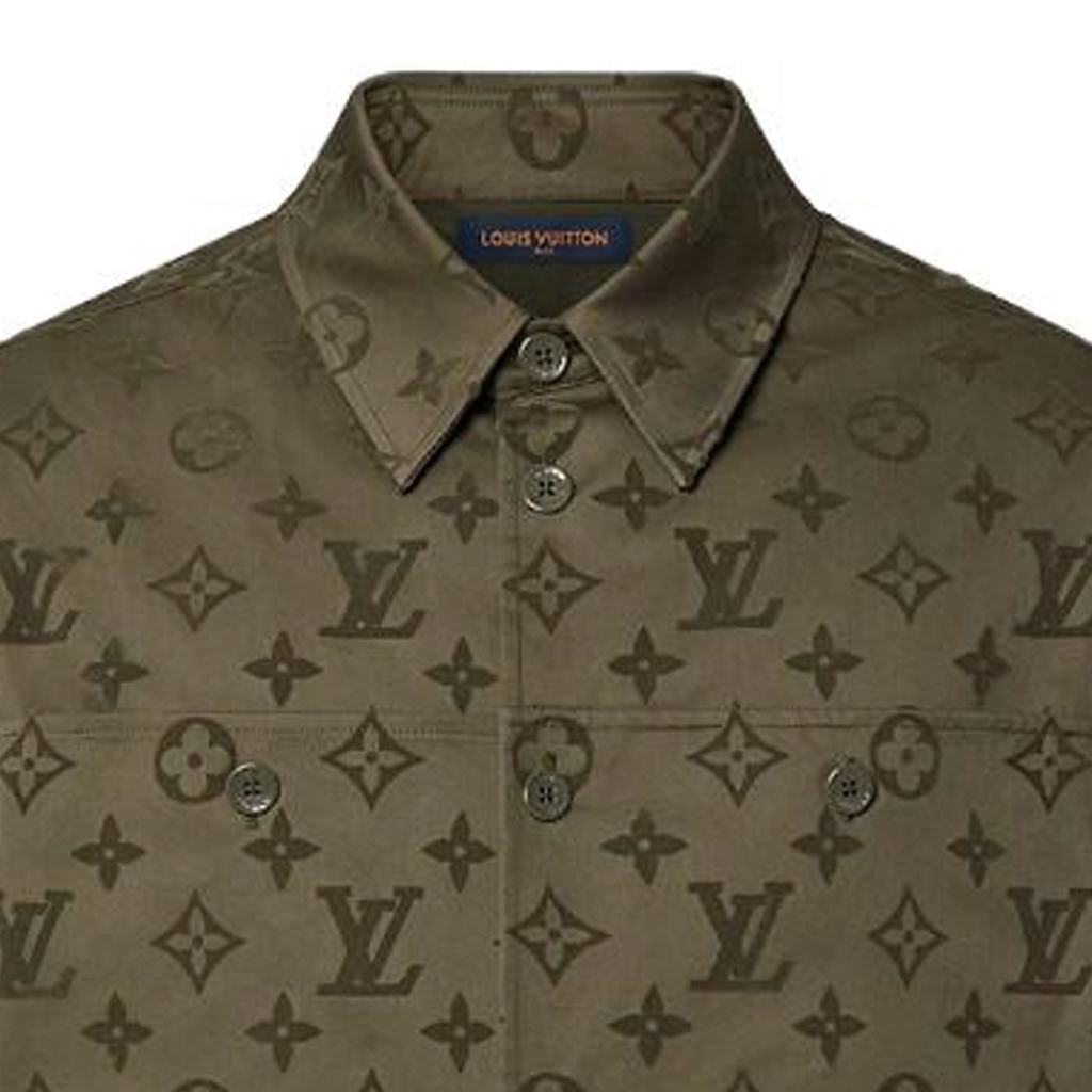 LOUIS VUITTON  Brown Logo Print Long-Sleeve Shirt 1ABNP8 圖 7