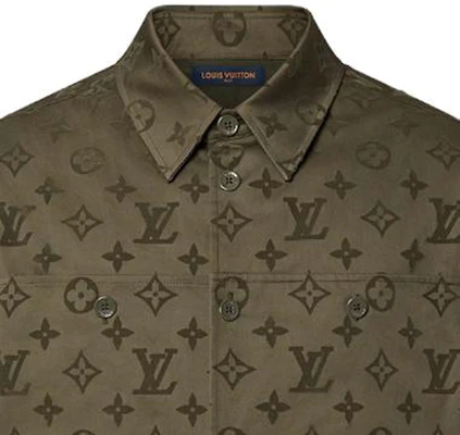 LOUIS VUITTON Brown Logo Print Long-Sleeve Shirt 1ABNP8 Sizing LOUIS VUITTON Brown Logo Print Long-Sleeve Shirt 1ABNP8
