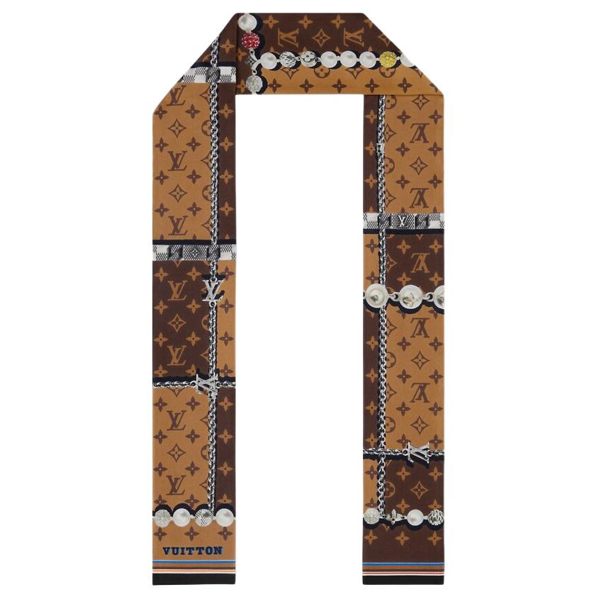 Lookbook 路易威登 棕色丝绸标志设计发带 早春25系列 M94842