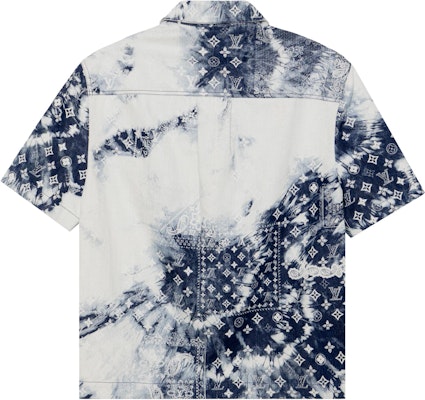 LOUIS VUITTON Camisa Manga Corta Tie-Dye Azul Denim Paisley Logo. 1AA55U Lookbook LOUIS VUITTON Camisa Manga Corta Tie-Dye Azul Denim Paisley Logo. 1AA55U