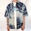 Shop LOUIS VUITTON Camisa Manga Corta Tie-Dye Azul Denim Paisley Logo. 1AA55U