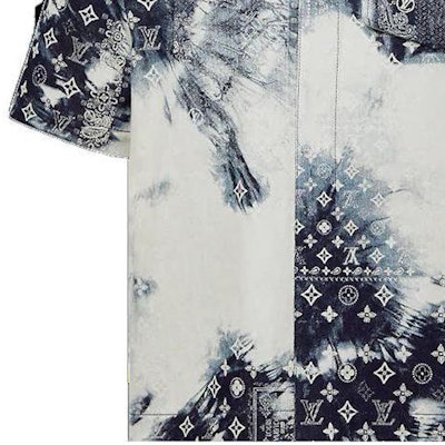 LOUIS VUITTON Camisa Manga Corta Tie-Dye Azul Denim Paisley Logo. 1AA55U Details for LOUIS VUITTON Camisa Manga Corta Tie-Dye Azul Denim Paisley Logo. 1AA55U