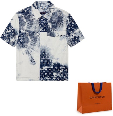 LOUIS VUITTON Camisa Manga Corta Tie-Dye Azul Denim Paisley Logo. 1AA55U Sizing LOUIS VUITTON Camisa Manga Corta Tie-Dye Azul Denim Paisley Logo. 1AA55U