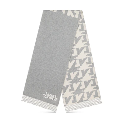 Louis Vuitton Fashion Fringed Wool Scarf Gray M78004