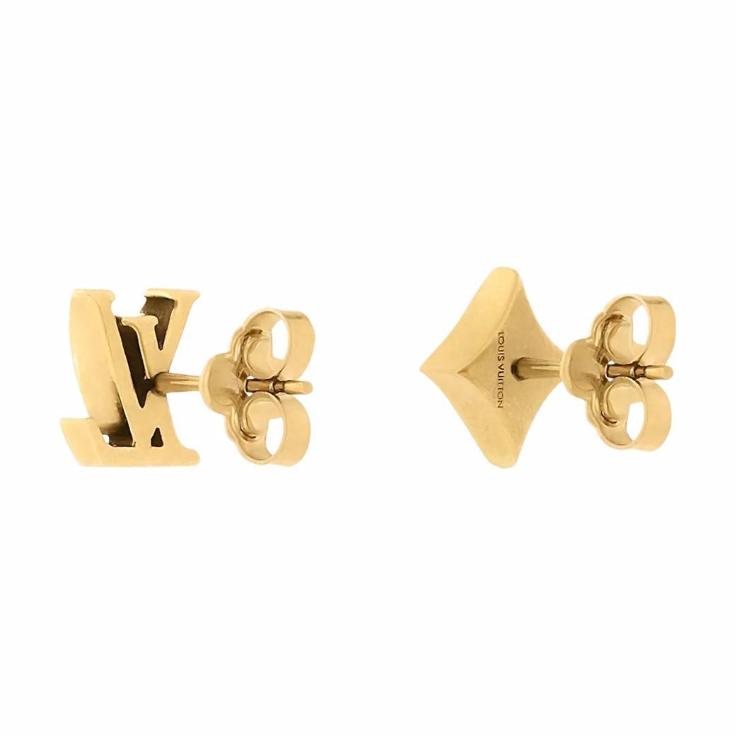 Louis Vuitton  Gold Metal Earrings Original Design. m02716 圖 4