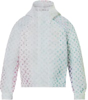 LOUIS VUITTON Gradient Grid Monogram Hooded Jacket White 1A9UGS LOUIS VUITTON Gradient Grid Monogram Hooded Jacket White 1A9UGS