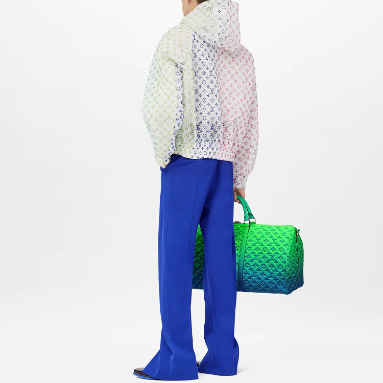 Purchase LOUIS VUITTON Jaket Hoodie Gradient Grid Monogram Putih 1A9UGS