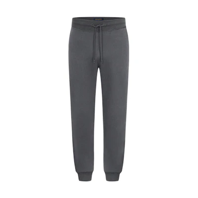 LOUIS VUITTON Gray Knit Jogger Pants with Elastic Waist and Drawstring. 1A7XFH