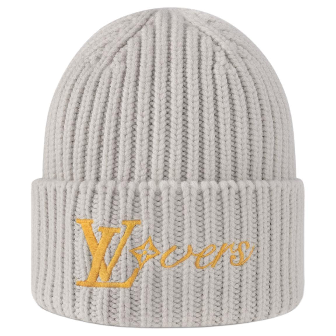 Louis Vuitton  Gray Wool Beanie with Logo Details. M7817A