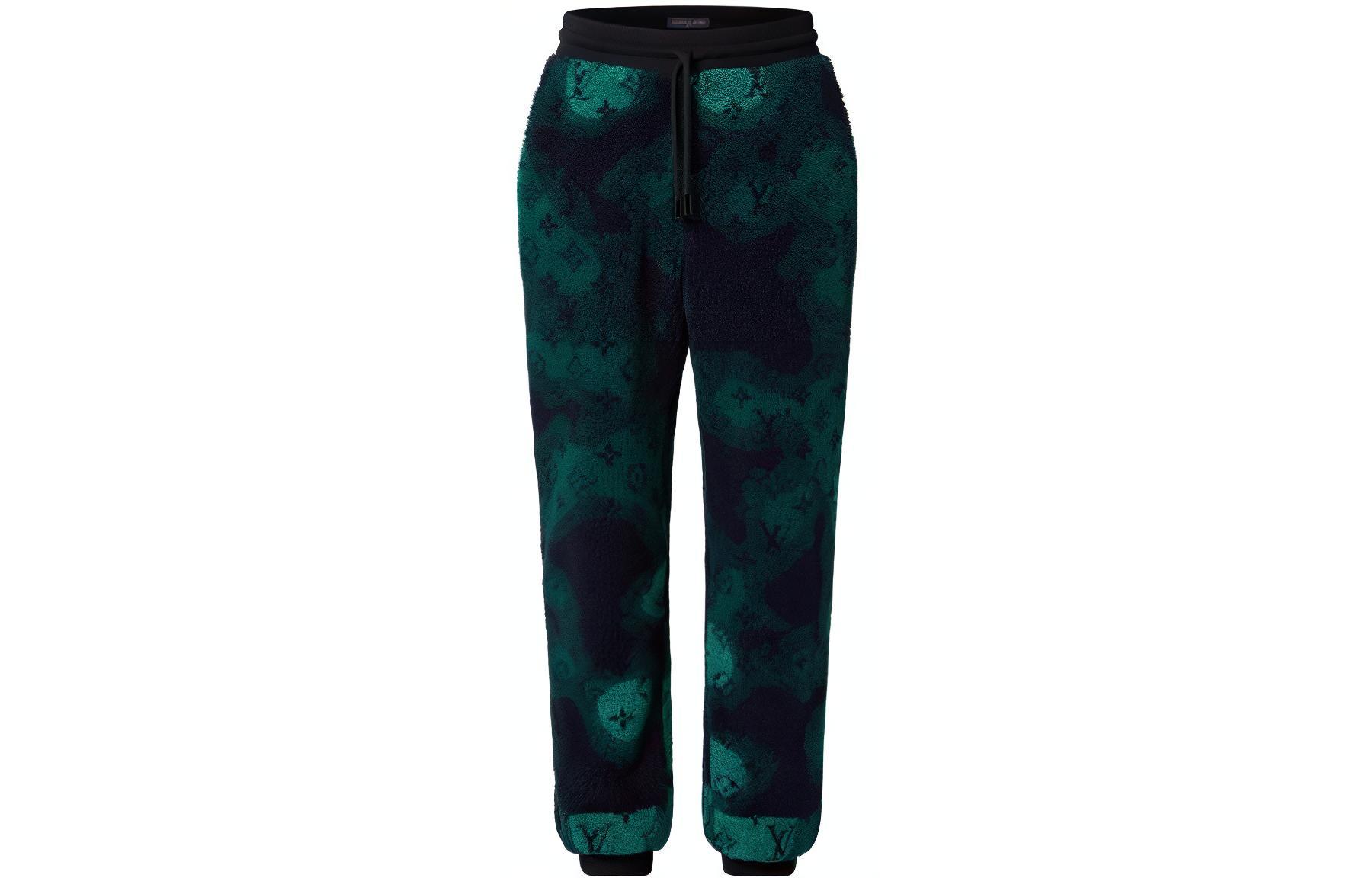 Louis Vuitton  Green Logo Print Elastic Waist Jogger Pants 1AATZ1