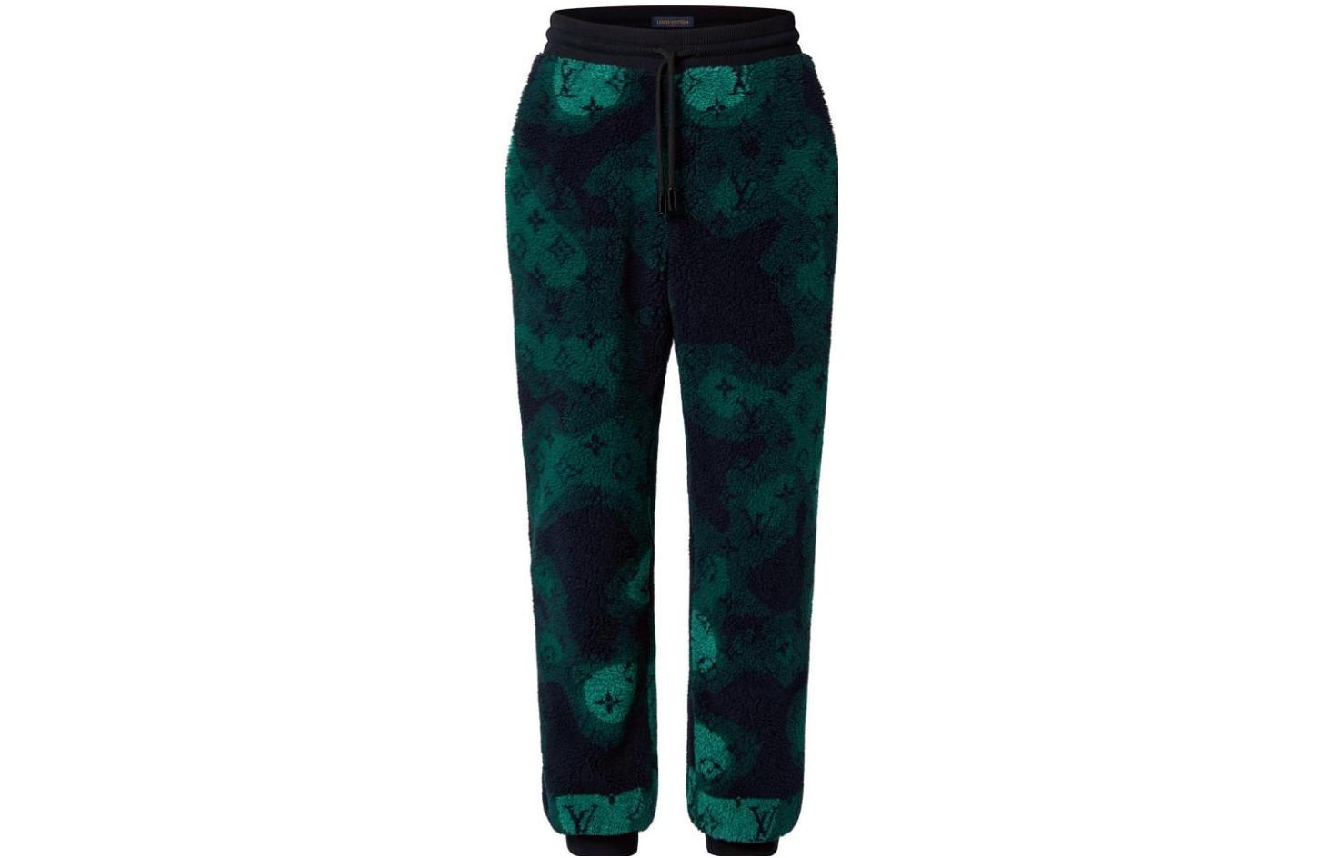 Order 루이비통 그린 로고 프린트 엘라스틱 웨이스트 조거 팬츠 1AATZ1